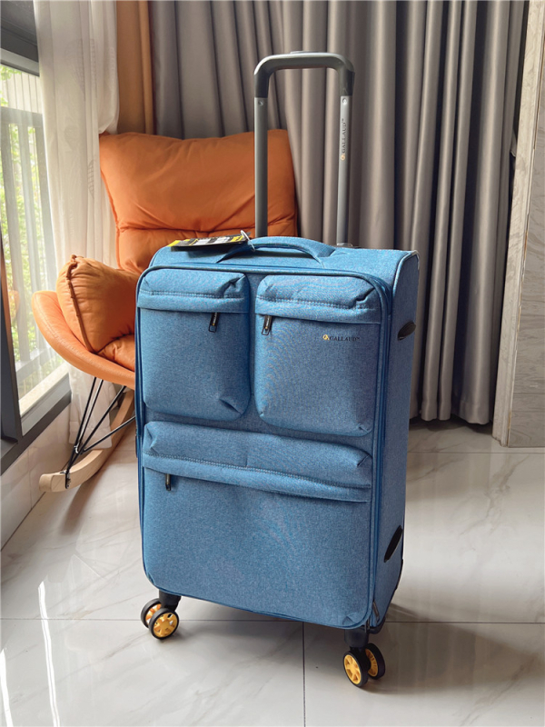 Βαλίτσα χειραποσκευών από Oxford ύφασμα, 2,8 kg, κλείσιμο με φερμουάρ, TSA συνδυαστική κλειδαριά, τροχοί γενικής χρήσης — αδιάβροχη, υπερ-ελαφριά, αντιβακτηριακή, επεκτάσιμη, κατάλληλη για επιβίβαση