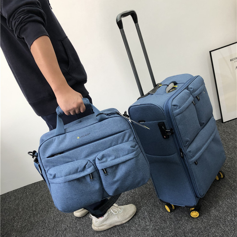 Βαλίτσα χειραποσκευών από Oxford ύφασμα, 2,8 kg, κλείσιμο με φερμουάρ, TSA συνδυαστική κλειδαριά, τροχοί γενικής χρήσης — αδιάβροχη, υπερ-ελαφριά, αντιβακτηριακή, επεκτάσιμη, κατάλληλη για επιβίβαση