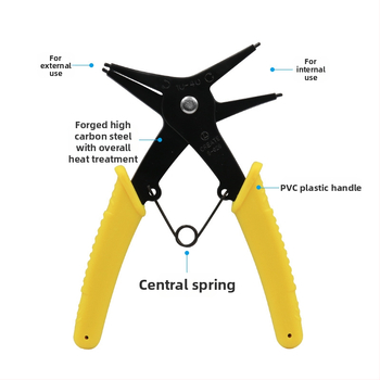 Record work Dvostrane circlip kliješta, unutarnje i vanjske, fiksna glava, kut glave 0°, težina 108/128 g