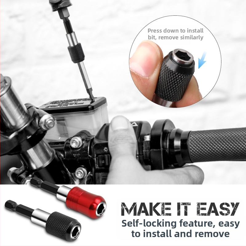 SteelMaster Разширителна пръчка за битове за бормашина със магнитен самозаключващ се съединител и бърза смяна на шестограм