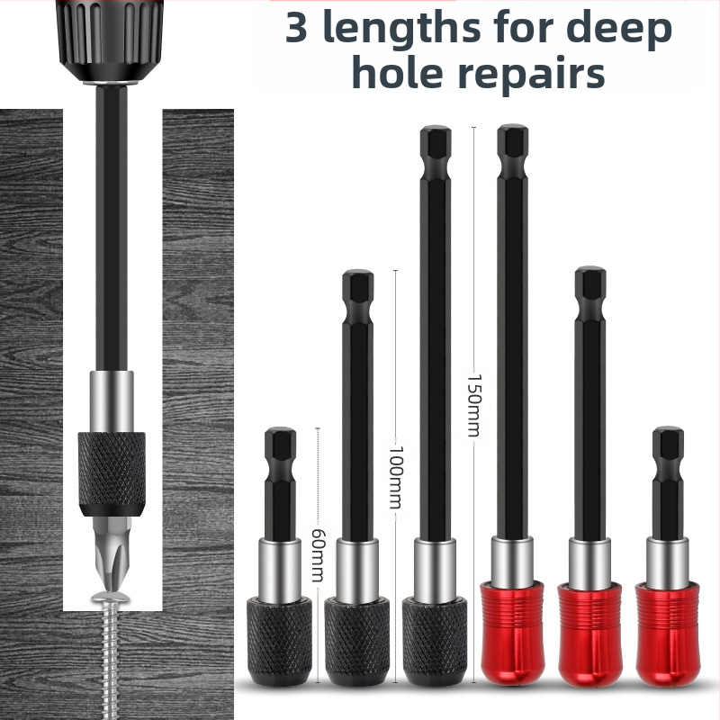 SteelMaster Разширителна пръчка за битове за бормашина със магнитен самозаключващ се съединител и бърза смяна на шестограм