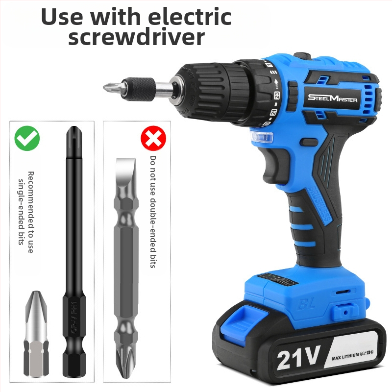 SteelMaster Разширителна пръчка за битове за бормашина със магнитен самозаключващ се съединител и бърза смяна на шестограм