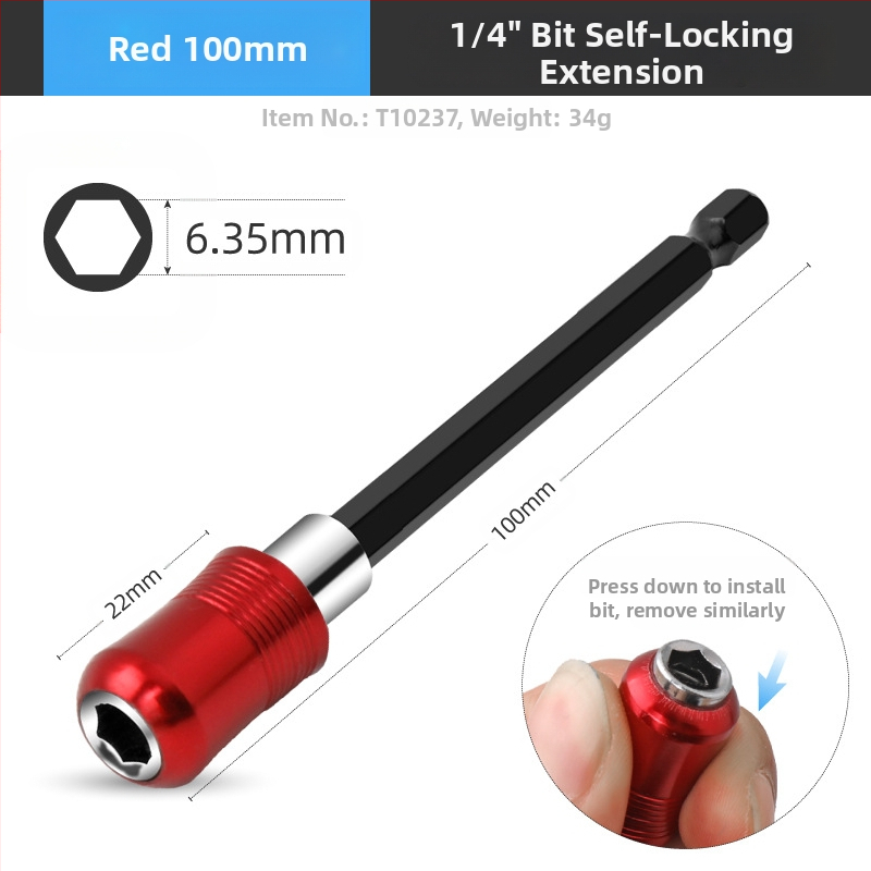 SteelMaster Разширителна пръчка за битове за бормашина със магнитен самозаключващ се съединител и бърза смяна на шестограм