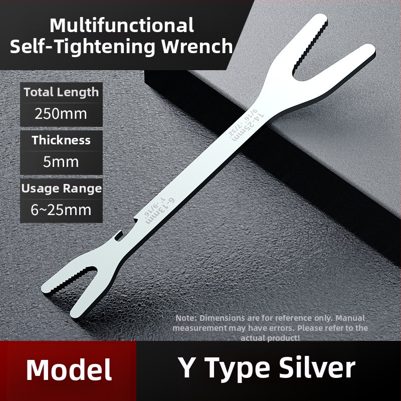 Многофункционален комплект регулируеми гаечни ключове с глава във форма на сливово цвете, двойнокраен, самозатягащ