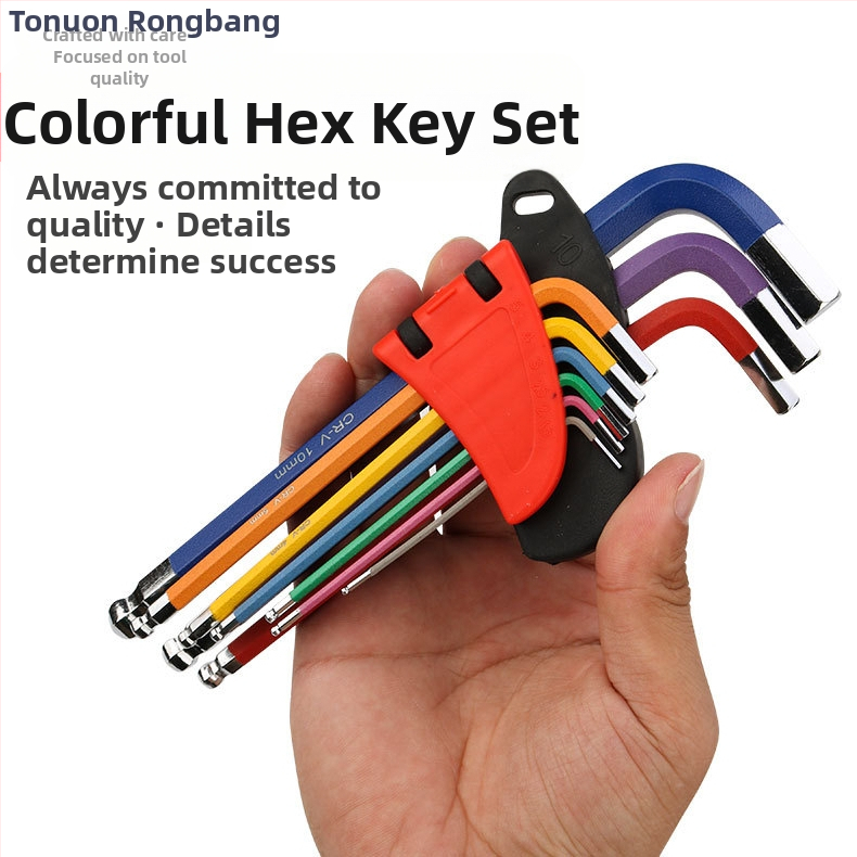 Rongbang Комплект шестоъгълни ключове с топчест връх, CR-V стомана, вътрешен шестограмен ключ