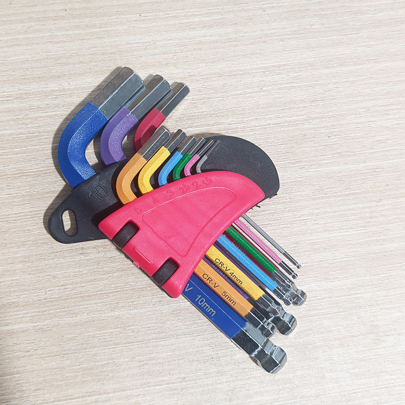 Rongbang Комплект шестоъгълни ключове с топчест връх, CR-V стомана, вътрешен шестограмен ключ