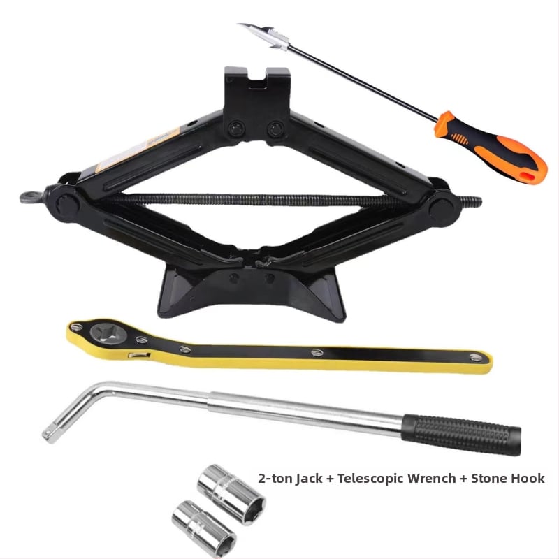 2-тонен джак за автомобил с рачков механизъм, ръчно задвижван инструмент за смяна на гуми