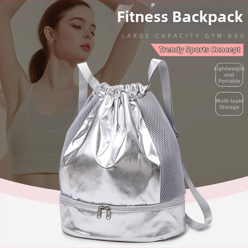 Fitnesa soma ar sausā–slapja atdalīšanu un apavu nodalījumu, viegls mugursoma sportam, peldēšanai un jogai (20–35 L, Oxford audums, ūdensizturīga)