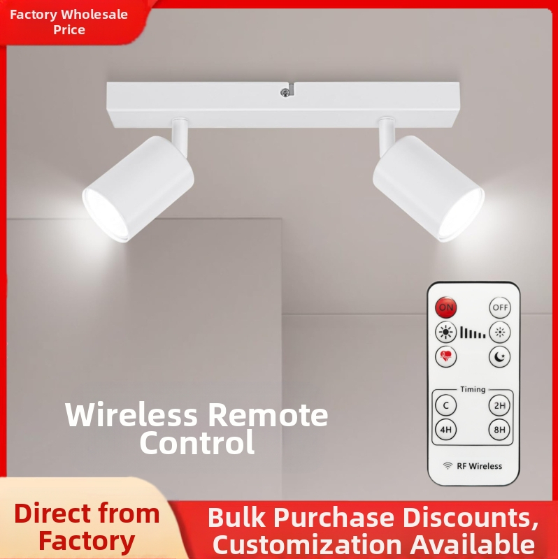 LED οροφής φωτιστικό σε στυλ Νορδικού, διπλό κεφάλι, επιφανειακά εγκατεστημένο, 220V, κάλυψη 5–10 τ.μ.