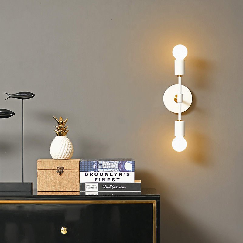 LED τοίχου με διπλή κεφαλή, μεταλλικό σώμα, Edison στυλ, 220V, κάλυψη 3-5 τ.μ., CE πιστοποίηση, για διάδρομο/είσοδο