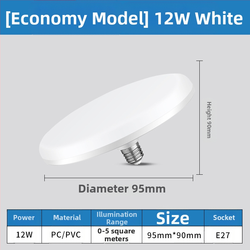Λάμπα LED με βάση E27, 1100 lm, δέσμη 180°, 220V, ζωή 10000 h