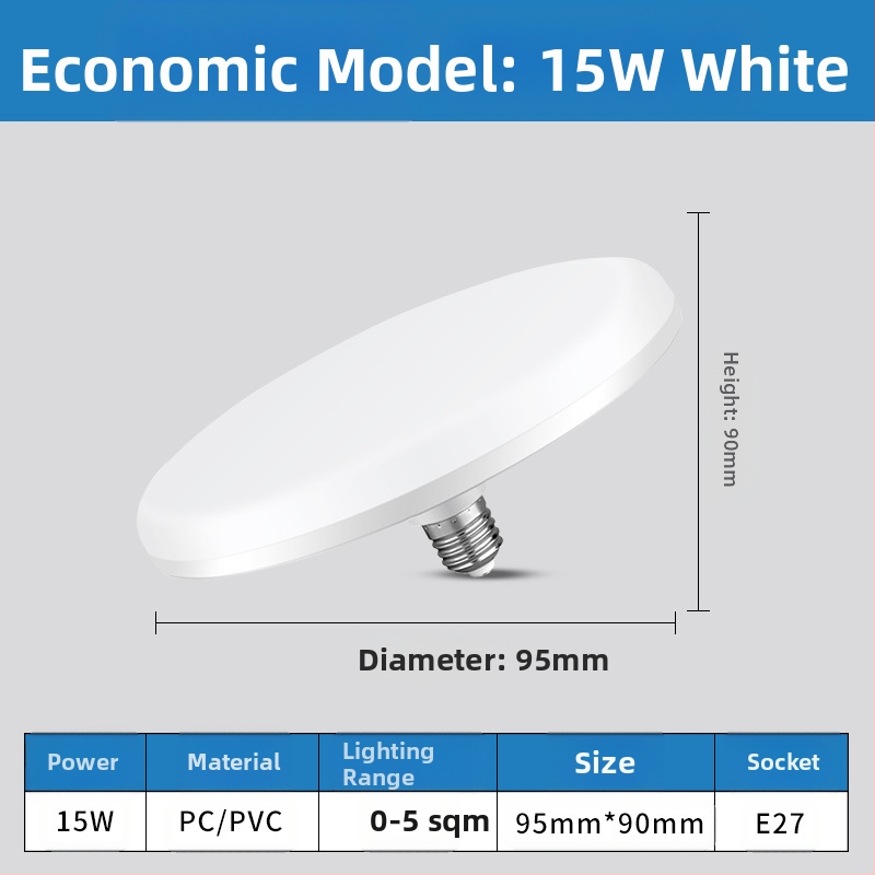 Λάμπα LED με βάση E27, 1100 lm, δέσμη 180°, 220V, ζωή 10000 h