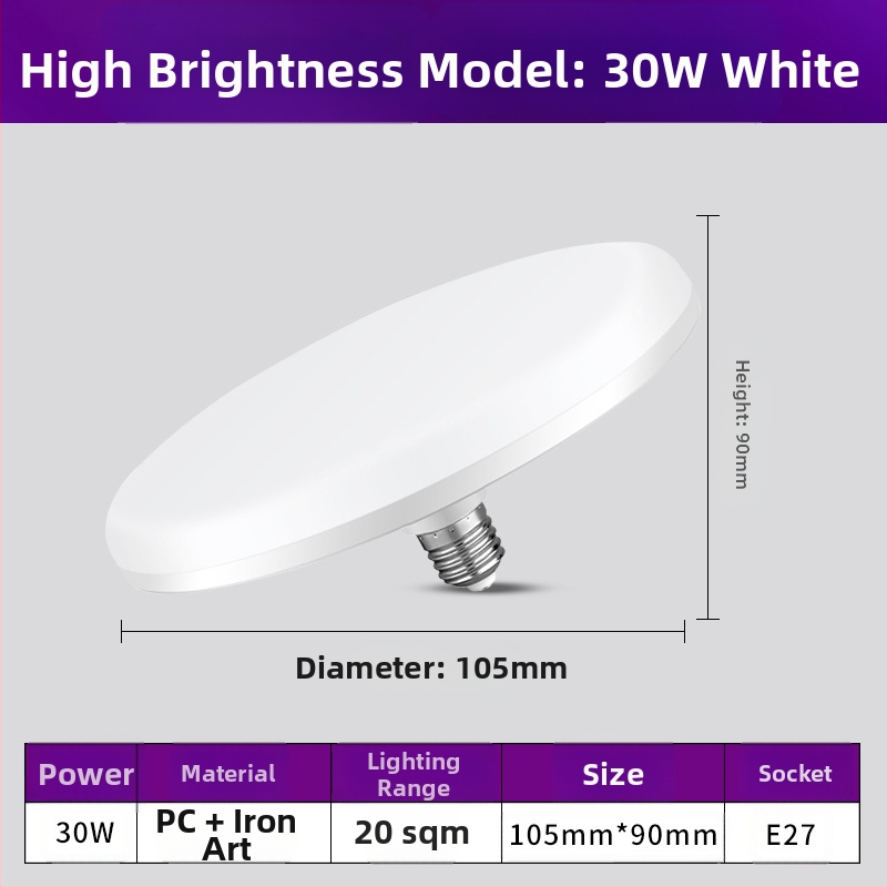 Λάμπα LED με βάση E27, 1100 lm, δέσμη 180°, 220V, ζωή 10000 h