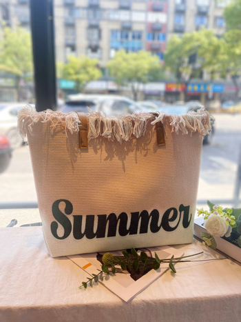 Канва Tote чанта с цип, без подплата, двойни презрамки, Пролет 2025