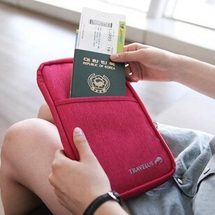 Πορτοφόλι διαβατηρίου για ταξίδια με θήκη ID, κρυφή θήκη με φερμουάρ, Oxford ύφασμα, πολλαπλών θέσεων για κάρτες