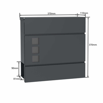 Външна пощенска кутия, европейски стил, модерен вилен дизайн, модел 932-1, алуминий, марка Other, подходяща за външна употреба