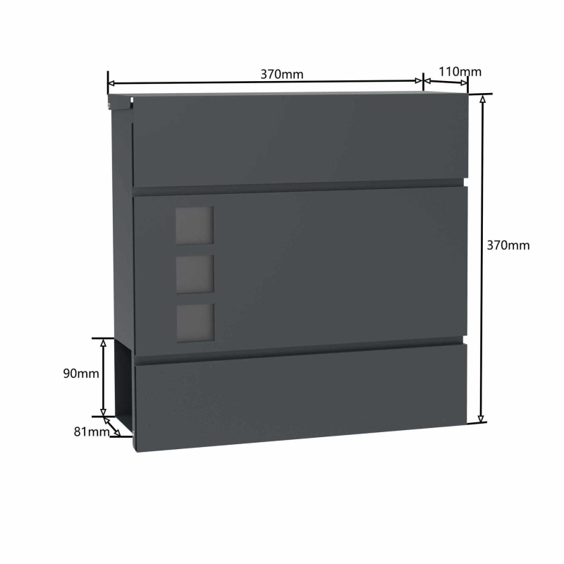 Външна пощенска кутия, европейски стил, модерен вилен дизайн, модел 932-1, алуминий, марка Other, подходяща за външна употреба