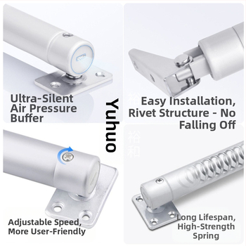 Xuncheng автоматичен затварящ механизъм за врати от неръждаема стомана – регулируема скорост на затваряне и регулируема сила на заключване