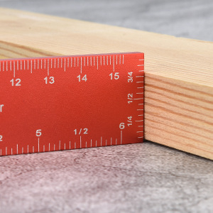 XYT алуминиева сплав дърводелска линейка — високопрецизен измервателен инструмент с метрични и имперски единици (за домашна употреба)