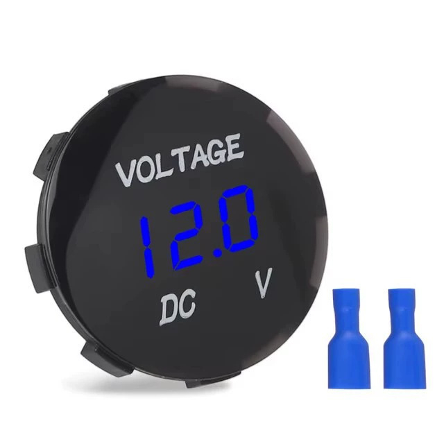 XUAN JI DC волтметър с LED цифров дисплей, докосващ превключвател, измерване на напрежението на батерията, възможност за персонализация
