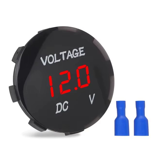 XUAN JI DC волтметър с LED цифров дисплей, докосващ превключвател, измерване на напрежението на батерията, възможност за персонализация
