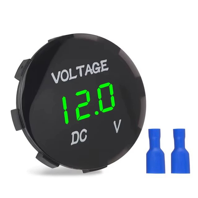XUAN JI DC волтметър с LED цифров дисплей, докосващ превключвател, измерване на напрежението на батерията, възможност за персонализация