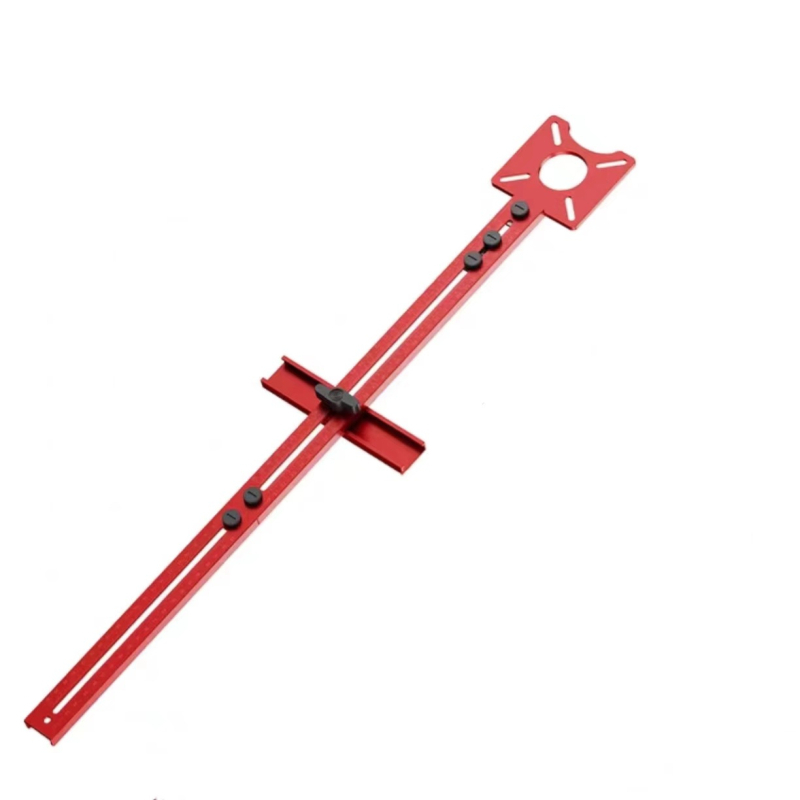 Циркулярен инструмент за пробиване и фрезоване на кръгови отвори в дърво, от екстра-дебела алуминиева сплав, с регулируемо позициониране на канавки