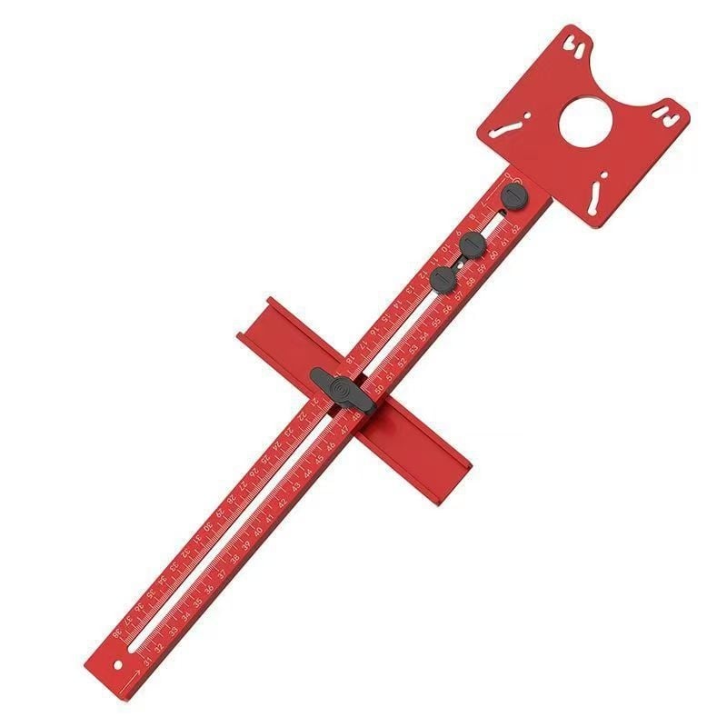 Циркулярен инструмент за пробиване и фрезоване на кръгови отвори в дърво, от екстра-дебела алуминиева сплав, с регулируемо позициониране на канавки