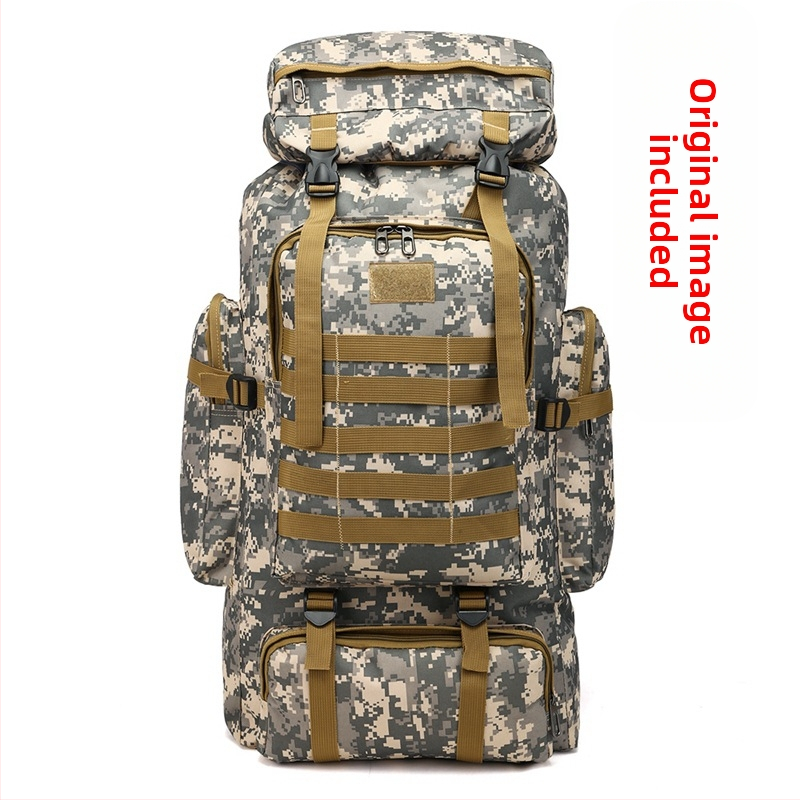Τακτικό σακίδιο εξωτερικού χώρου, αδιάβροχο, παραλλαγή, χωρητικότητα 56–75L, ιμάντας με αερόμαξιλάρι