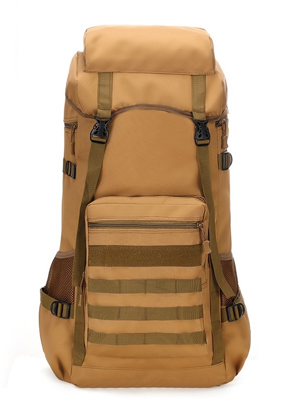 Pārgājumu mugursoma kalnu izbraucieniem – universāla, Oxford audums, gaisa spilvenu siksnas, poliestera oderes, svītrainais raksts, nodilumiem izturīgs, samazina slodzi