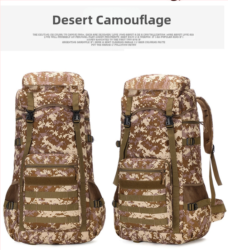 Pārgājumu mugursoma kalnu izbraucieniem – universāla, Oxford audums, gaisa spilvenu siksnas, poliestera oderes, svītrainais raksts, nodilumiem izturīgs, samazina slodzi