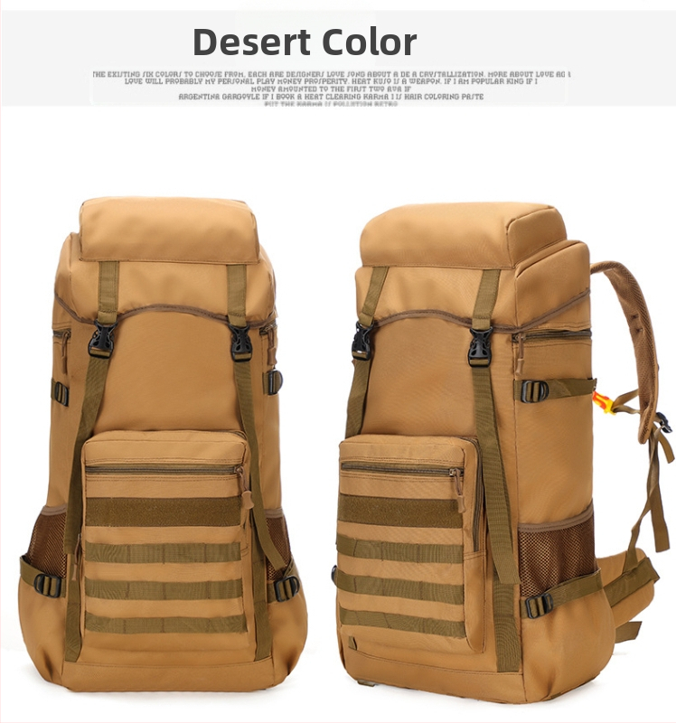 Pārgājumu mugursoma kalnu izbraucieniem – universāla, Oxford audums, gaisa spilvenu siksnas, poliestera oderes, svītrainais raksts, nodilumiem izturīgs, samazina slodzi