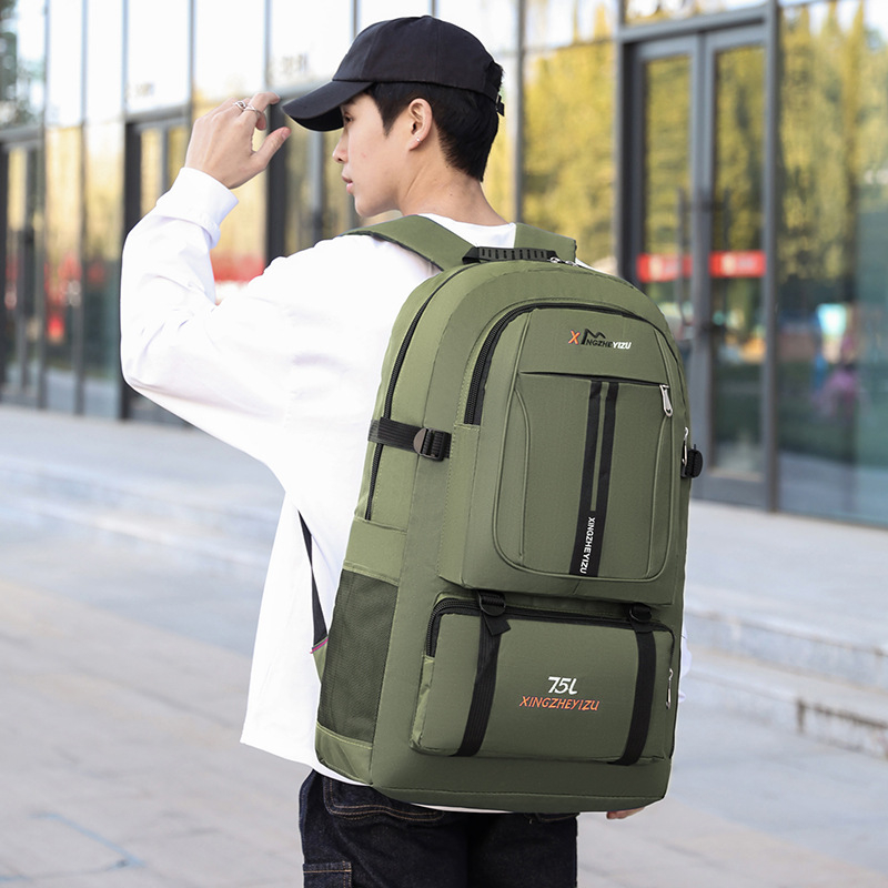 Спортна раница за туризъм и планински преходи – Oxford плат, извити презрамки, функция на разширение и разпределение на товара, полиестерна подплата