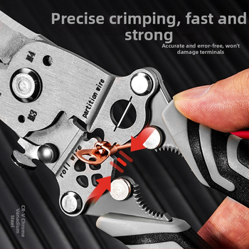 Сгъваеми клещи за обелване и кримпване на кабели – електротехникa, ръчни, многофункционални, Haoqi