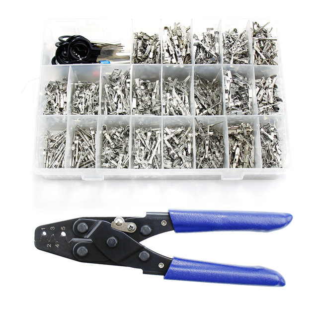 Autovadu termināļi – atdalāmi vīriešu un sieviešu, piemēroti 1/1.5/1.8/2.2/2.8/3.5 mm, zīmols Aike, komplekts 290 gab., oriģināls