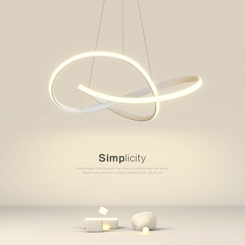 Κρεμαστή λυχνία τραπεζαρίας - Μοντέρνα απλότητα, μεταλλικό σώμα από σίδηρο, ακρυλικό κάλυμμα, LED φωτισμός