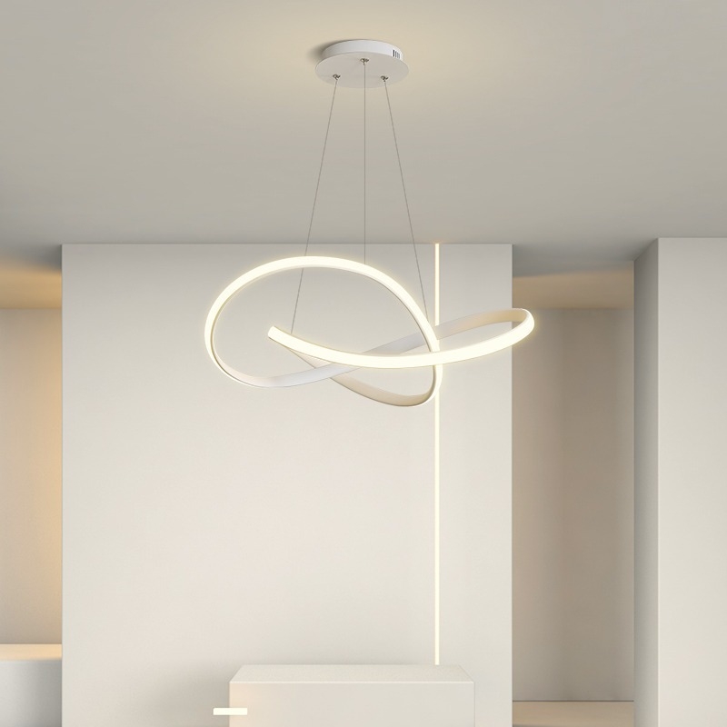 Κρεμαστή λυχνία τραπεζαρίας - Μοντέρνα απλότητα, μεταλλικό σώμα από σίδηρο, ακρυλικό κάλυμμα, LED φωτισμός