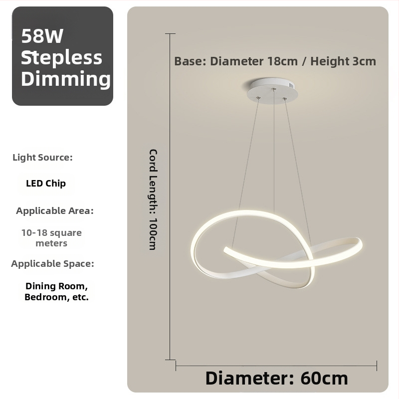 Κρεμαστή λυχνία τραπεζαρίας - Μοντέρνα απλότητα, μεταλλικό σώμα από σίδηρο, ακρυλικό κάλυμμα, LED φωτισμός