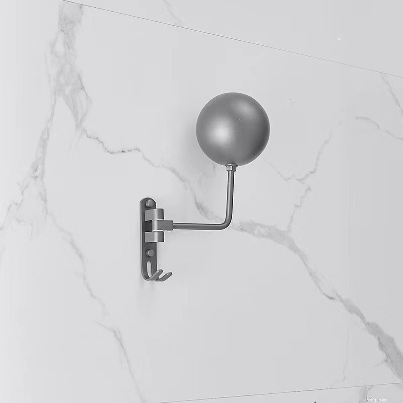 Мотоциклетен държач за каски – монтаж без пробиване, алуминиева сплав, модел 2510, стенен, товароподемност 10 кг