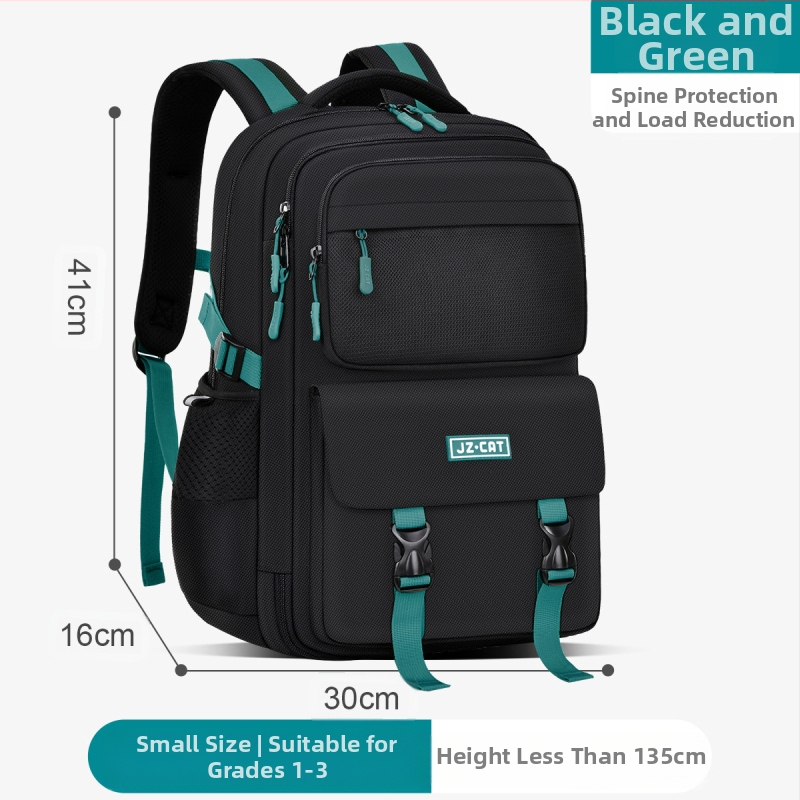 Σχολική τσάντα για αγόρια (5–6 τάξη), πολυεστέρας, αδιάβροχη, διαπνέουσα, ultra-light, προστασία της σπονδυλικής στήλης και μείωση βάρους, διαχωρισμός στεγνό/υγρό, ανακλαστικά στοιχεία, ιμάντες αέρα, σχέδιο anime