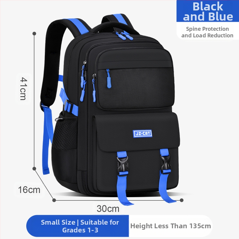 Σχολική τσάντα για αγόρια (5–6 τάξη), πολυεστέρας, αδιάβροχη, διαπνέουσα, ultra-light, προστασία της σπονδυλικής στήλης και μείωση βάρους, διαχωρισμός στεγνό/υγρό, ανακλαστικά στοιχεία, ιμάντες αέρα, σχέδιο anime