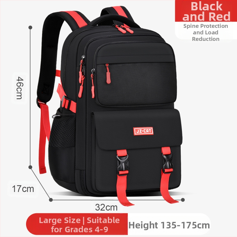 Σχολική τσάντα για αγόρια (5–6 τάξη), πολυεστέρας, αδιάβροχη, διαπνέουσα, ultra-light, προστασία της σπονδυλικής στήλης και μείωση βάρους, διαχωρισμός στεγνό/υγρό, ανακλαστικά στοιχεία, ιμάντες αέρα, σχέδιο anime