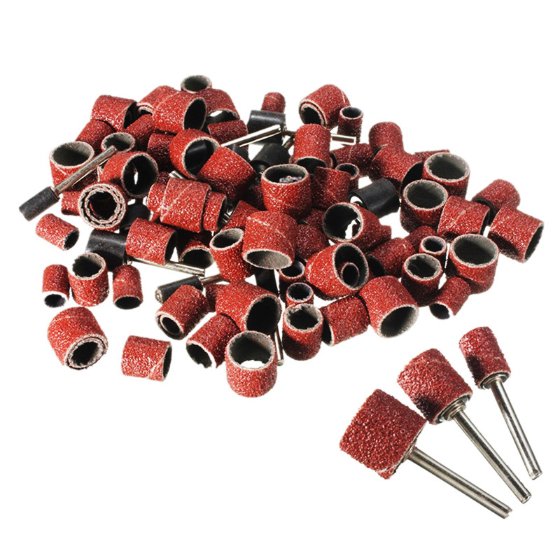 Polīrēšanas komplekts 102 detaļas ar smilšpapīra nūjiņām un abrazīvām gredzenēm, kokam un metālam