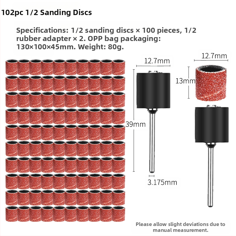 Polīrēšanas komplekts 102 detaļas ar smilšpapīra nūjiņām un abrazīvām gredzenēm, kokam un metālam