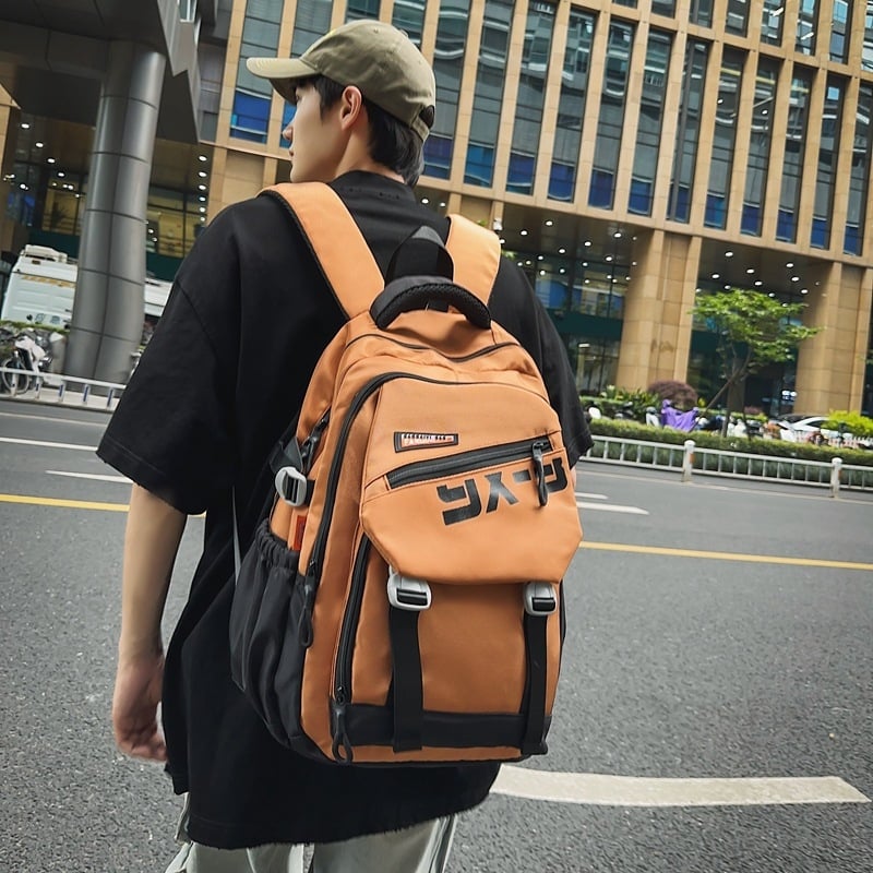 Nailona skolas mugursoma, elpojoša, ar gaisa spilvenu siksnām, poliesteres oderējums