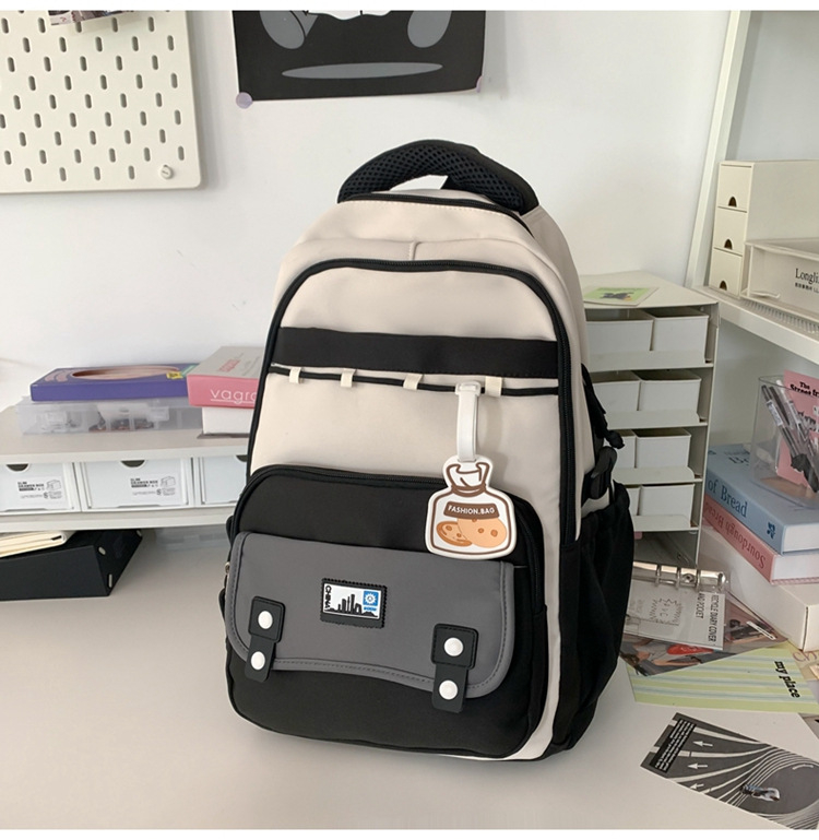 Ученическа раница от найлон, дишащ дизайн, подплата от полиестер, унисекс, подходяща за ученици от средното училище и нагоре