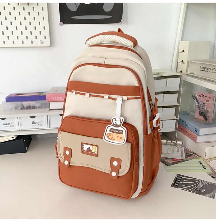 Ученическа раница от найлон, дишащ дизайн, подплата от полиестер, унисекс, подходяща за ученици от средното училище и нагоре