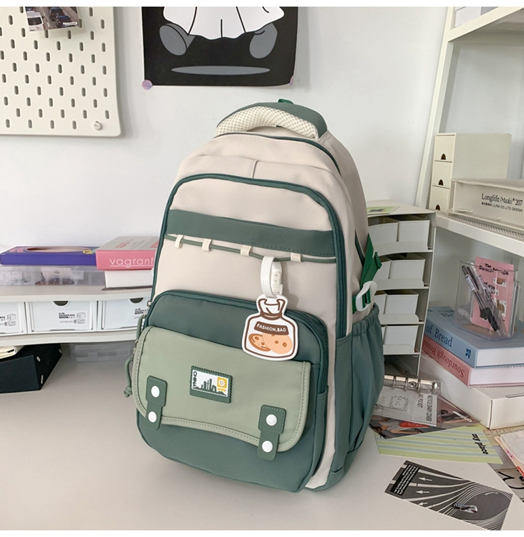 Ученическа раница от найлон, дишащ дизайн, подплата от полиестер, унисекс, подходяща за ученици от средното училище и нагоре