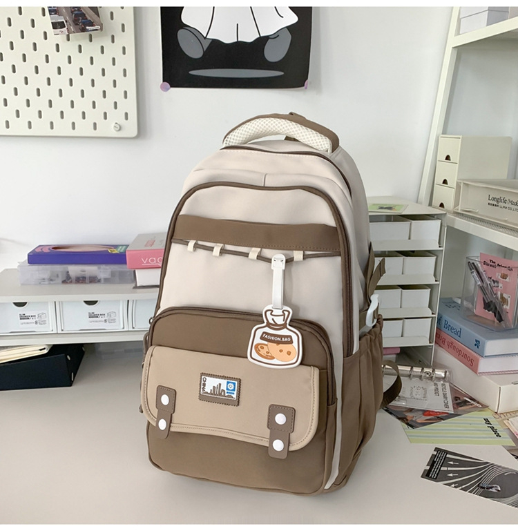 Ученическа раница от найлон, дишащ дизайн, подплата от полиестер, унисекс, подходяща за ученици от средното училище и нагоре