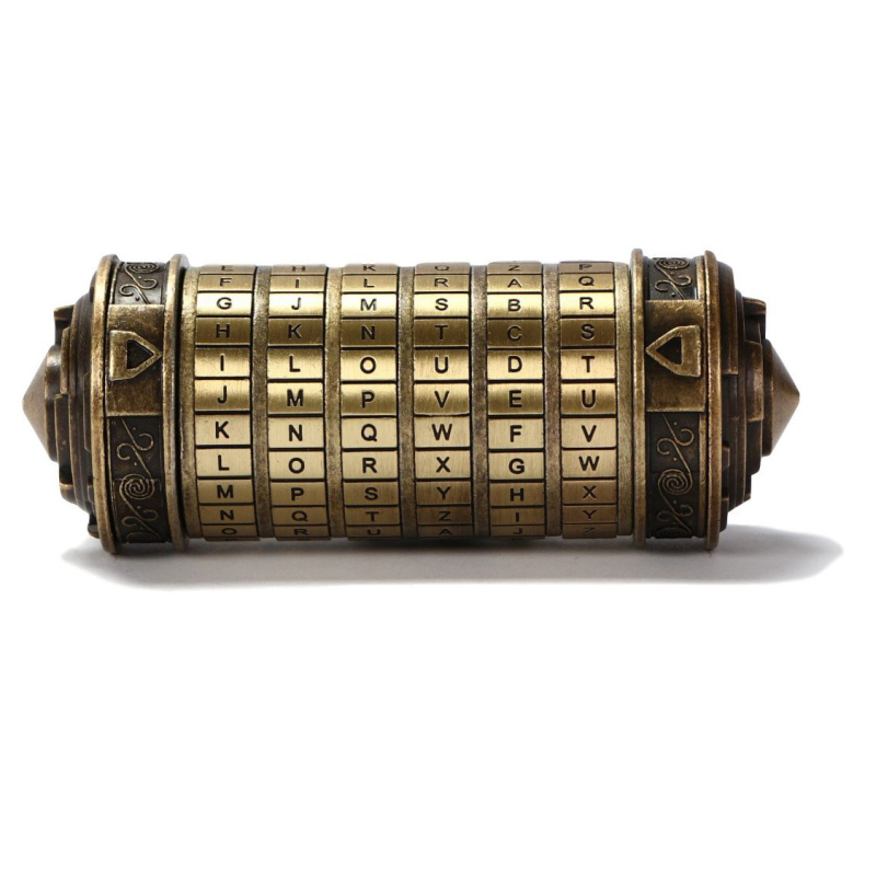 Цилиндър за заключване със шифър – Да Винчи вдъхновен сплавен геометричен дизайн; марка Yueran family; за домашна употреба